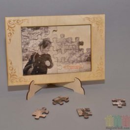 Wooden puzzle 24 pieces 15x21cm with frame