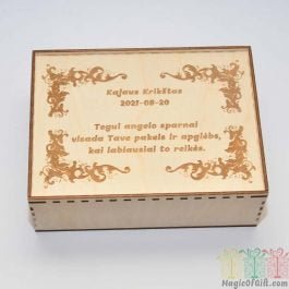 Wooden box for photo frame up 27cm top lid