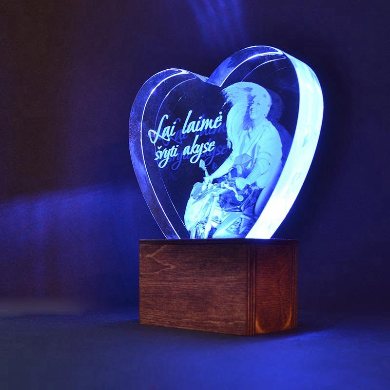 2D Award Heart H20cm with LED