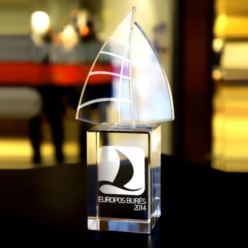 Glass award H28cm