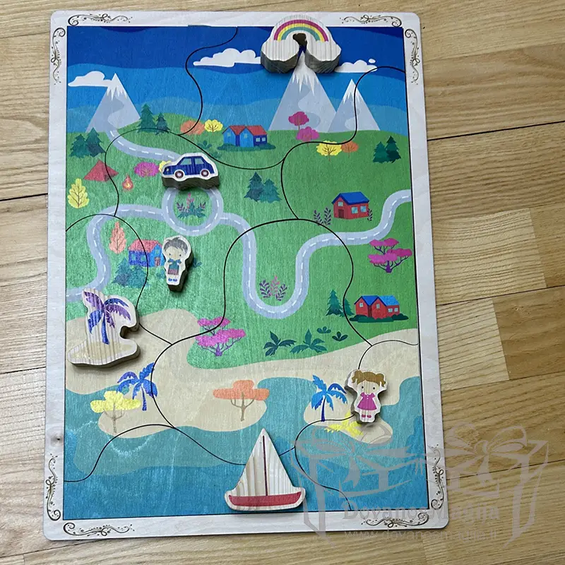 Koka puzle ar rāmi - spēle 40x30cm 2 Koka puzle ar rāmi - spēle 40x30cm