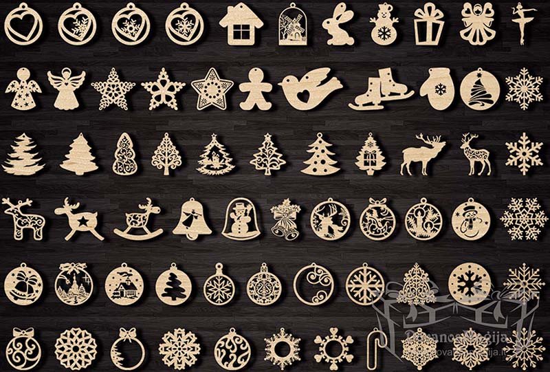 Christmas tree toys 10cm 1 Christmas tree toys 8cm 10pcs set