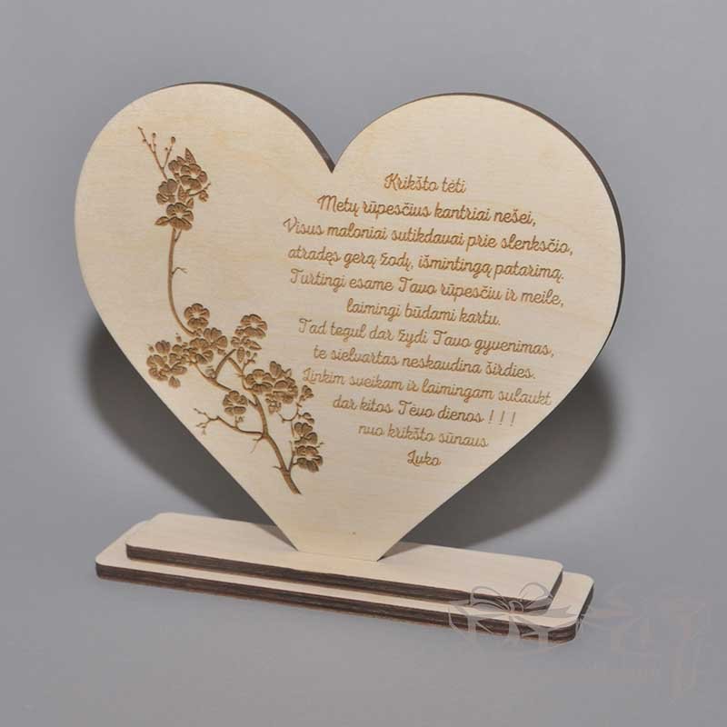 Apbrīnojams koka statīvs 21x25x5cm ar gravējumu 1 Koka statīvs 21x25x5cm ar gravējumu